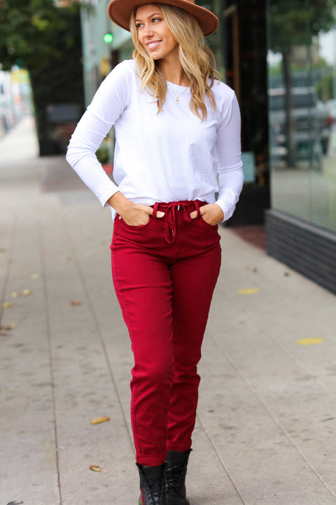 Under The Tree Scarlet High Waist Drawstring Jeans