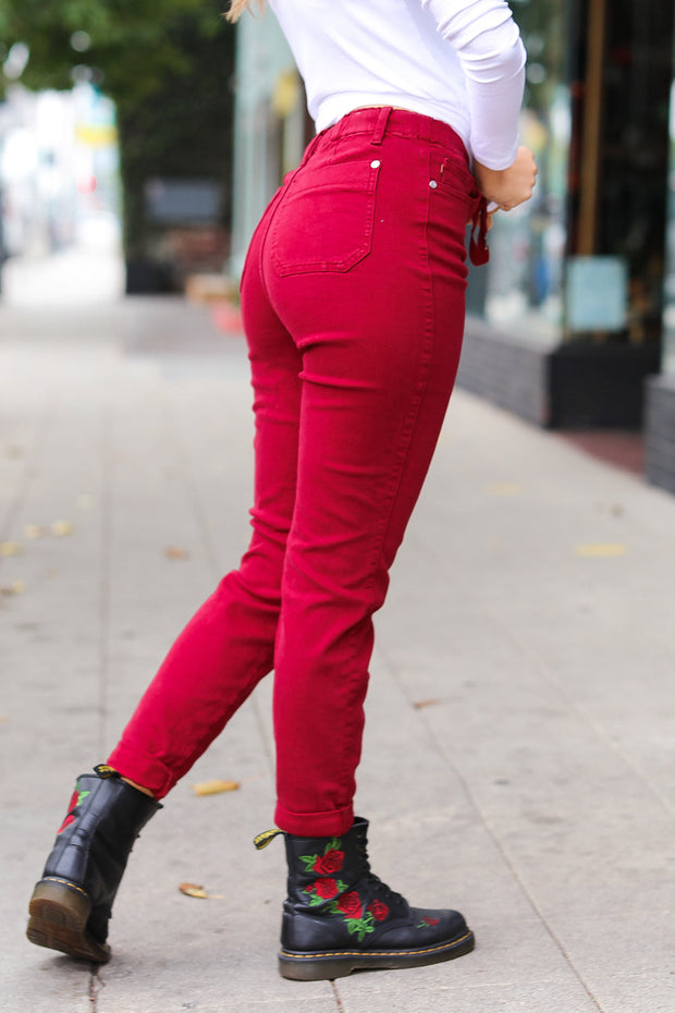 Under The Tree Scarlet High Waist Drawstring Jeans