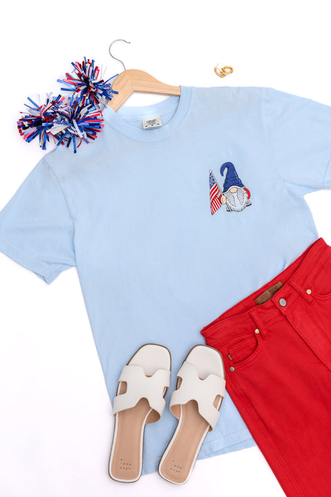 PREORDER: Embroidered American Gnome Tee