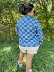 PREORDER: Checkered Denim Jacket