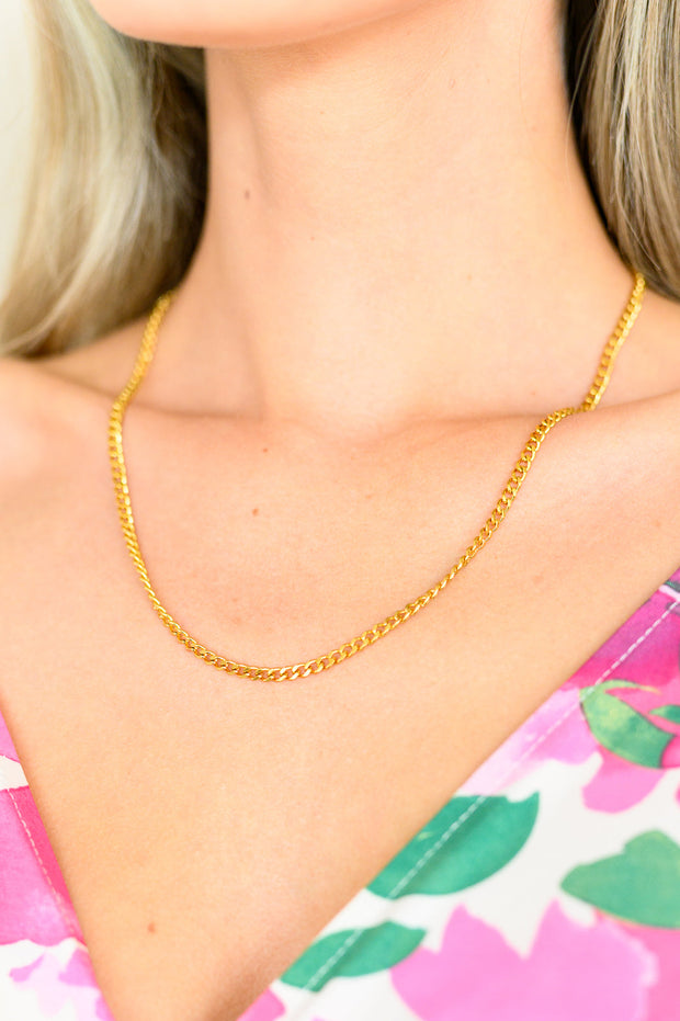 Eagerly Waiting Gold Plated Chain Necklace