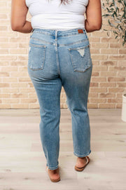 Frankie High Waist Distressed Boyfriend Jeans