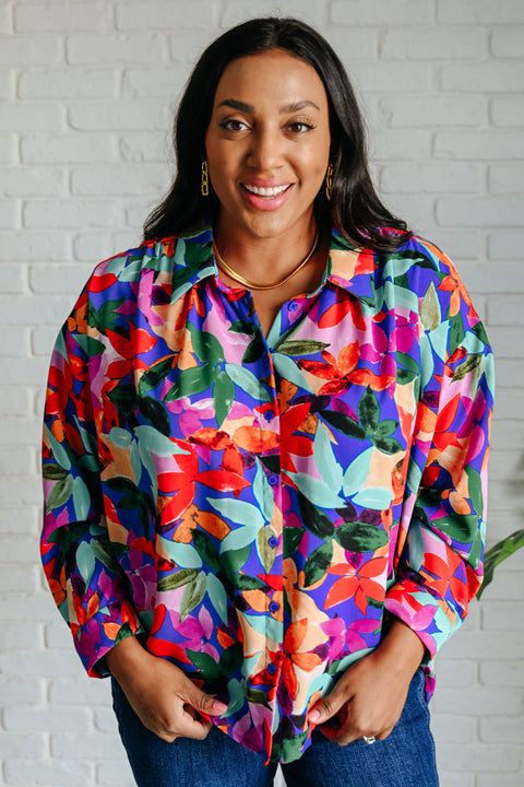 Make Like a Tree and Leaf Button Up Blouse