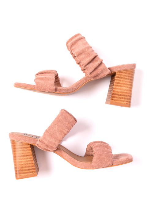 Tropic Like it's Hot Heels in Blush Suede