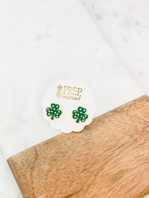 PREORDER: Clover Signature Enamel Studs Earrings