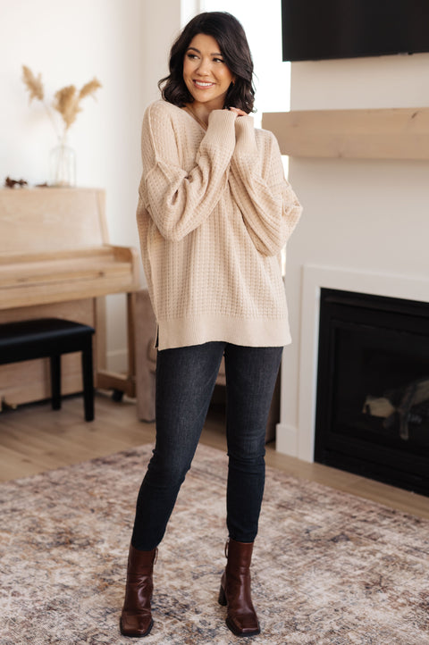 Terrifically Textured Sweater in Mocha